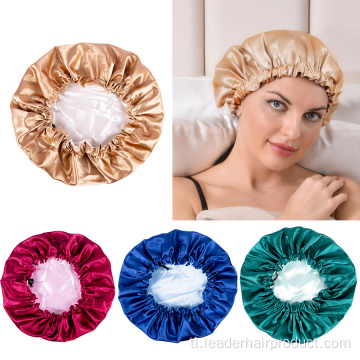Silk Satin Sleep Hair Bonnet Para sa Kulot na Buhok